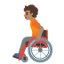 person in manual wheelchair, medium skin tone